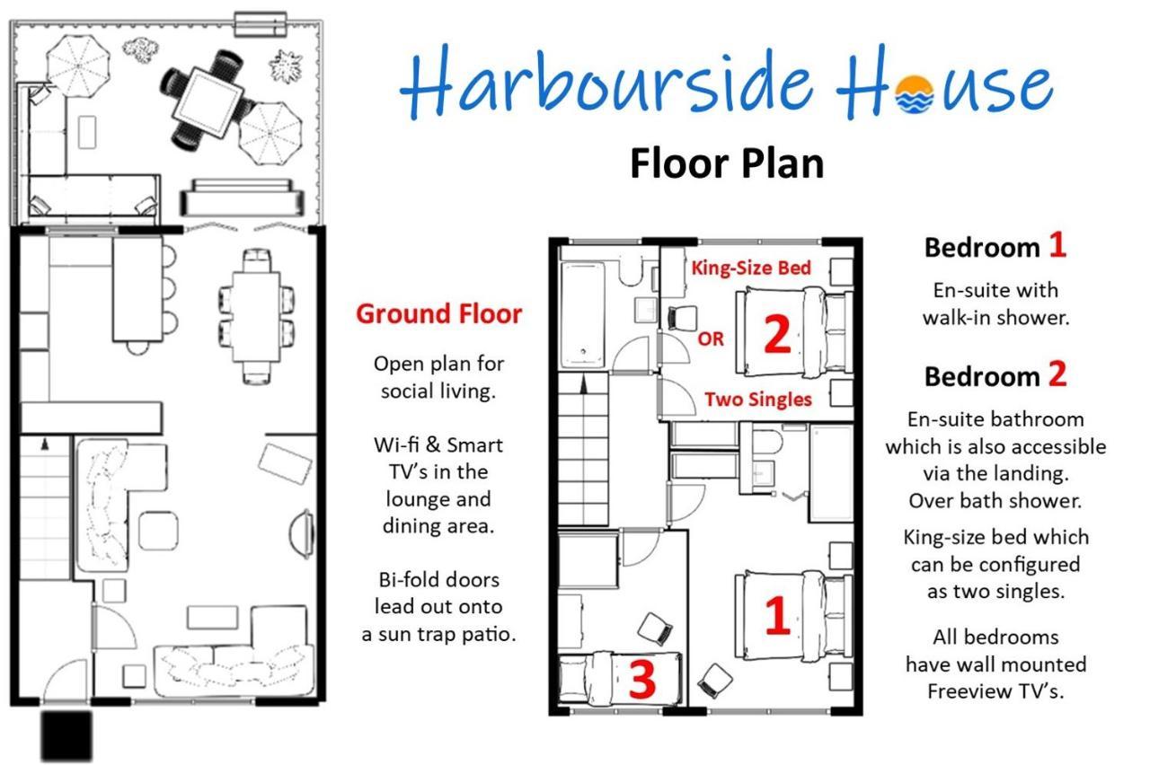 Harbourside House - Great Location - Parking - 2 En-suites - Sleeps 5 1 Holiday home